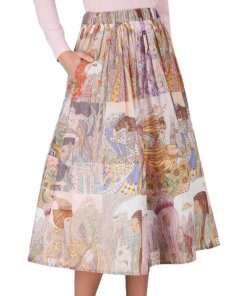 Zimmermann Kaleidoscope Zodiac Girls Tile Midi Skirt