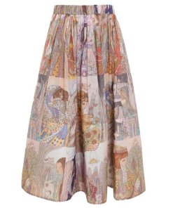 Zimmermann Kaleidoscope Zodiac Girls Tile Midi Skirt