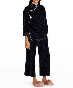 Olivia von Halle Harlow Devoré Velvet Pajamas