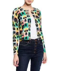 Alice + Olivia Ruthy Stace Face Photo Booth Cardigan