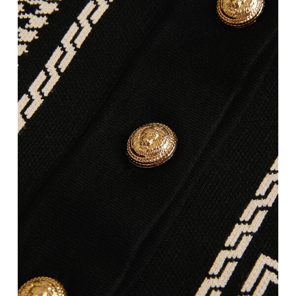 Sandro Jules Houndstooth Cropped Cardigan