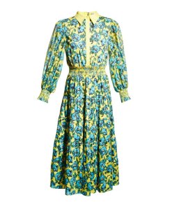 Alice + Olivia Anaya Collared Tiered Dress
