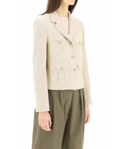 Weekend Max Mara Saggio Tweed Cotton-Blend Jacket