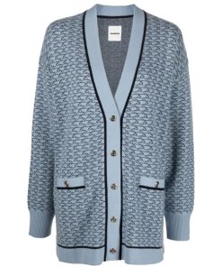 Sandro Preston Oversized Patterned Cardigan