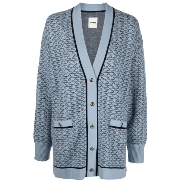 Sandro Preston Oversized Patterned Cardigan – evaChic