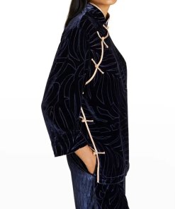 Olivia von Halle Harlow Devoré Velvet Pajamas