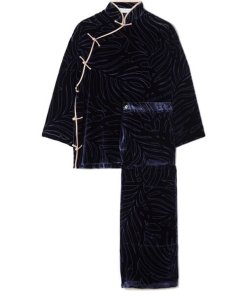 Olivia von Halle Harlow Devoré Velvet Pajamas