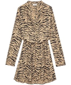 Zadig & Voltaire Rinka Tiger Viscose Mini Dress