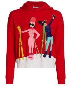 Alice + Olivia Oscar Embellished Seasonal Hoodie