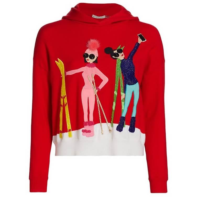 Alice + Olivia Oscar Embellished Seasonal Hoodie – evaChic