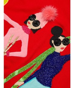 Alice + Olivia Oscar Embellished Seasonal Hoodie
