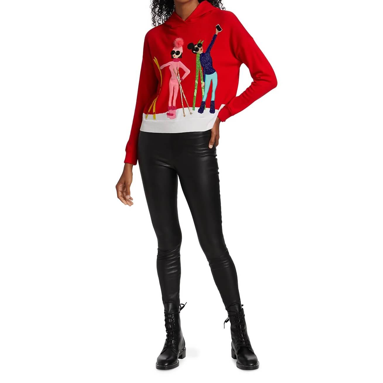 Alice + Olivia Oscar Embellished Seasonal Hoodie