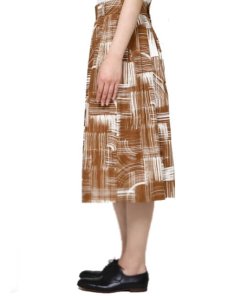 Margaret Howell Cotton Poplin Flared Midi Skirt
