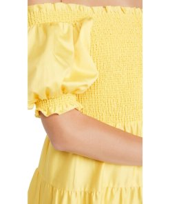 Alice + Olivia Elizabeth Off-the-Shoulder Bow-Back Mini Dress