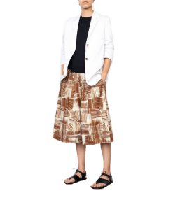 Margaret Howell Cotton Poplin Flared Midi Skirt