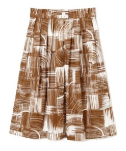 Margaret Howell Cotton Poplin Flared Midi Skirt