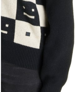 Acne Studios Katlaro Checker Face Jacquard Cardigan