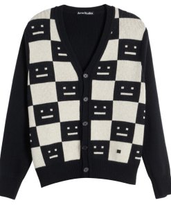 Acne Studios Katlaro Checker Face Jacquard Cardigan
