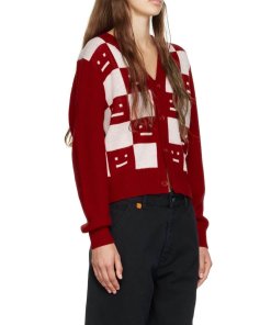 Acne Studios Katlaro Checker Face Jacquard Cardigan