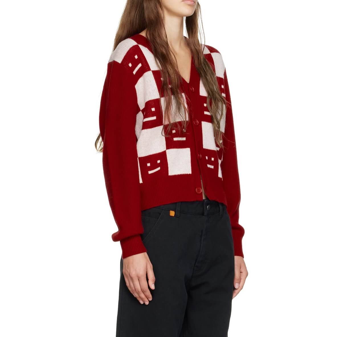 Acne Studios Katlaro Checker Face Jacquard Cardigan – evaChic