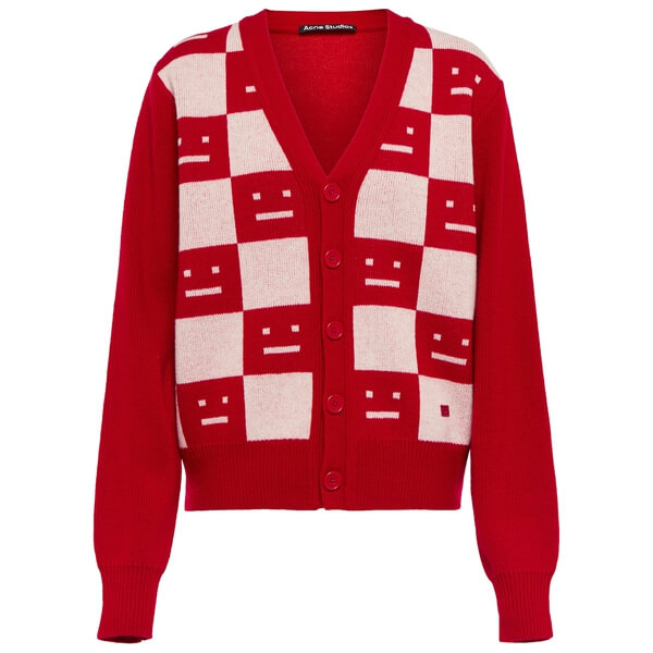Acne Studios Katlaro Checker Face Jacquard Cardigan – evaChic