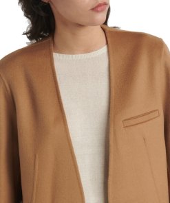 Toteme Collarless Double Wool Oversized Blazer