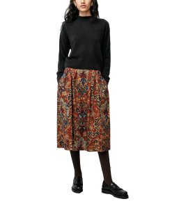 Margaret Howell Pretty Inverted Paisley Twill Skirt