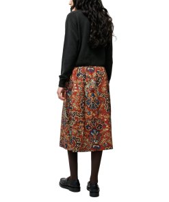 Margaret Howell Pretty Inverted Paisley Twill Skirt
