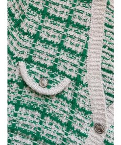 Maje Metalo Tweed V-Neck Knitted Jacket