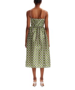 Stine Goya Anny Graphic Check Midi Dress