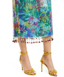 Alexis Aiya Botanical Sequin Midi Dress