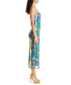 Alexis Aiya Botanical Sequin Midi Dress