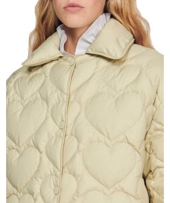 Sandro Gloriana Quilted Heart Oversized Jacket