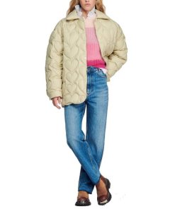Sandro Gloriana Quilted Heart Oversized Jacket