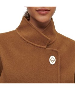 Maje Vottam Smooth Double-Faced Belted Wool-Blend Jacket