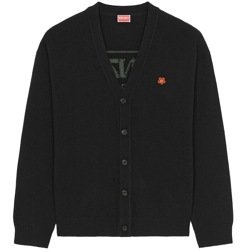 Kenzo x Nigo Boke Flower Back Logo Wool Cardigan – evaChic