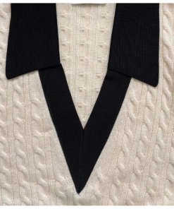 Sandro Suzy Cable Knit Wool-Blend Vest