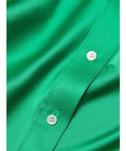 Alexanderwang.T Off-the-Shoulder Silk Charmeuse Shirt
