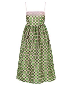 Stine Goya Anny Graphic Check Midi Dress