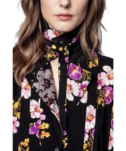 Zadig & Voltaire Défilé Reward Peonies Long Silk Dress