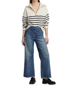 Nili Lotan Hester Nautical Stripe Cashmere Sweater