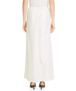 Totême Wide-Leg Habutai Silk Wrap-Front Slacks
