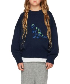 The Row Kids Embroidered Motif Cashmere Sweater