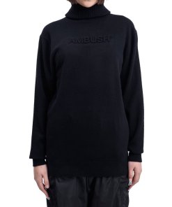 Ambush Embossed Logo Wool-Blend Turtleneck Sweater