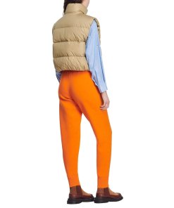 Sandro Cropped Padded Quilted Vest