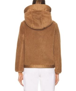 Burberry Adeney Fleece Hooded Wool-Blend Jacket