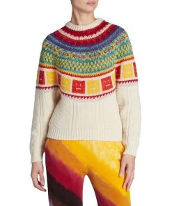 Acne Studios Kristjan Fair Isle Rainbow Wool Sweater