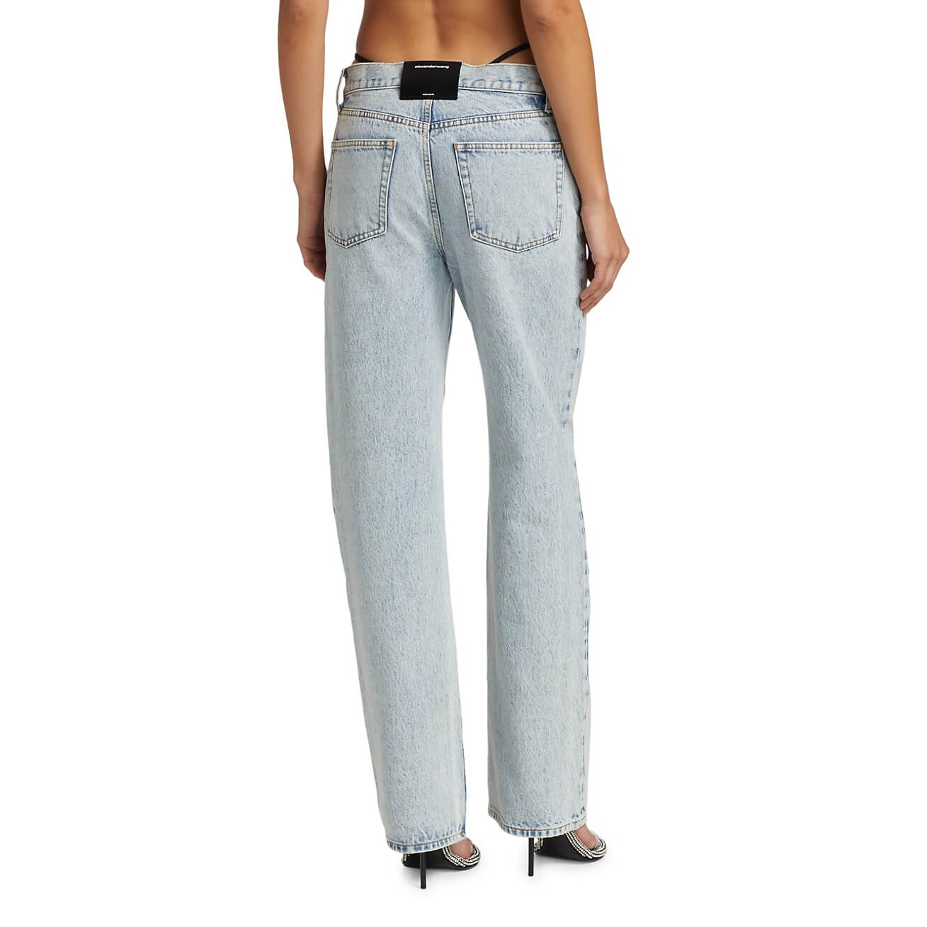 Alexander Wang Bikini Strap Straight-Leg Mid-Rise Jeans – evaChic