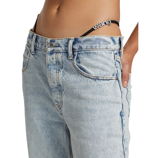 Alexander Wang Bikini Strap Straight-Leg Mid-Rise Jeans – evaChic