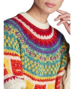 Acne Studios Kristjan Fair Isle Rainbow Wool Sweater